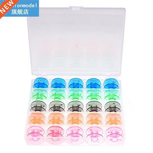 25 Pcs/Box Empty Bobbin Set DIY Crafting Sewing Machine Plas