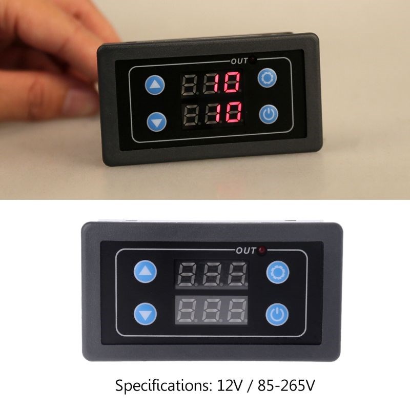 DC 12V AC 85-265V Mini LED Digital Time Relay Module Time De