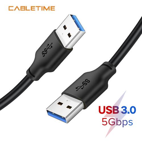 CABLETIME USB to USB Male Extension Cable Type A Male USB 3
