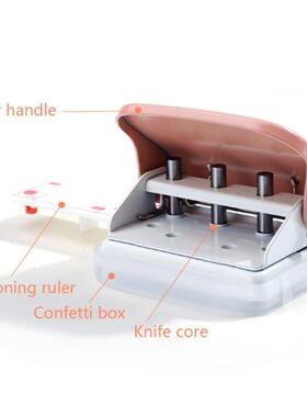 K1KF Portable Hole Puncher /6/9 Holes w/ Positioning Ruler
