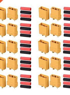 10 Pairs XT90 Female and Male Connectors with Heat Shrinkage