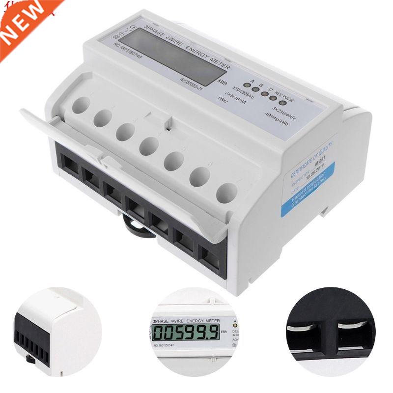 Phase 4 Wire Electric LCD Display Digital Energy Meter Cal