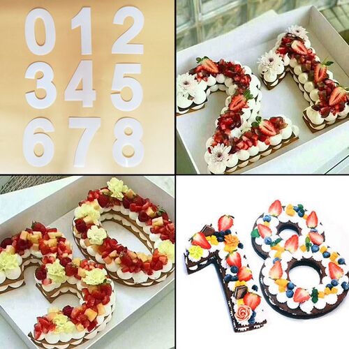 Numbers Cake Mould Set PET Decorating Baking Mold DIY Kitche