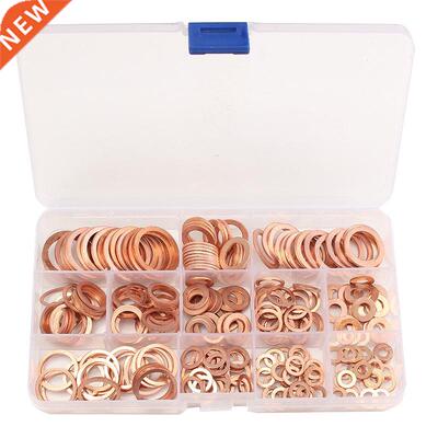 280PCs Solid Copper Ring Washers Sump Plug Assorted Washer S