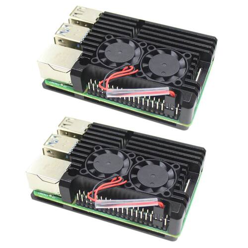 Cooling Shell for Raspberry Pi 4B Fan Aluminum Alloy Heatsin