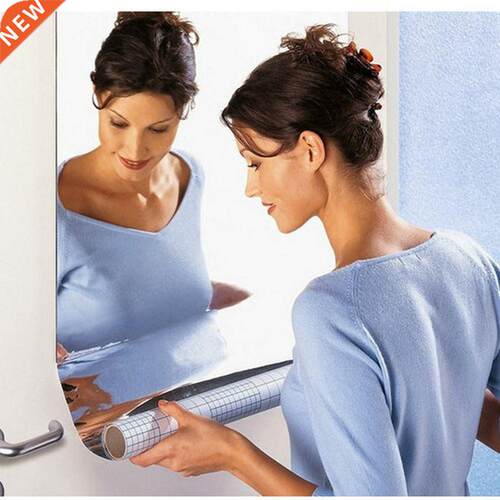 Mirror Wall Sticker Rectangle Self Adhesive Room Decor Stick