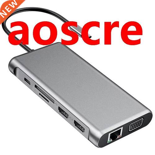 12In1 USB Type C Hub for Dual 4K USB.0 USB2.0 Pd Charging V