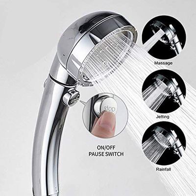 High Pressure Handheld Shower He with ON/Off Pause Switch