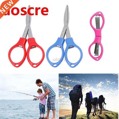 Stainless Steel Folding Scissors Fishing Scissor Keychain Ca