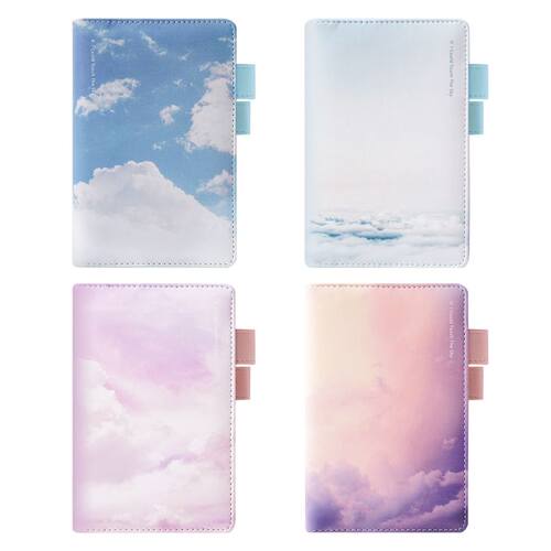 Exquisite Blue Sky Cloud Handbook A6 Notepad 128 Sheets Busi