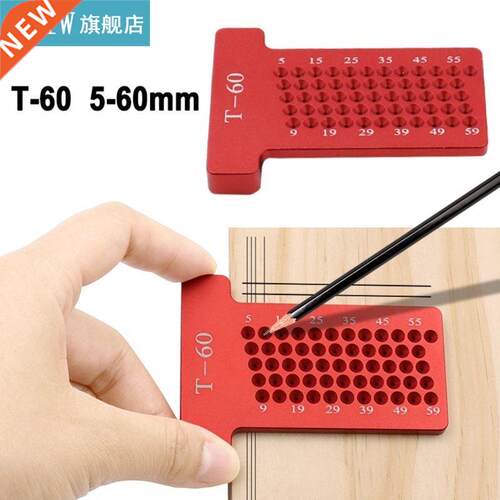 Woodworking T-square Scribe Aluminum Alloy Ruler Marking Gau