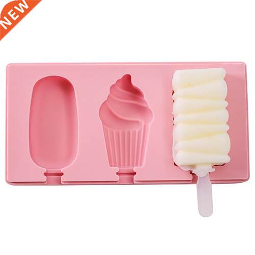 3 Cell Silicone Ice Cream Mold Popsicle Molds  Homemade D