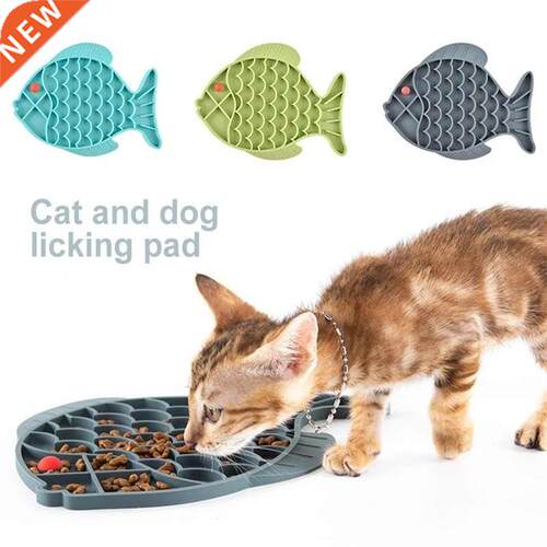 Fish Shape Silicone Lick Mat Non-slip Slow Feeding Food Bowl