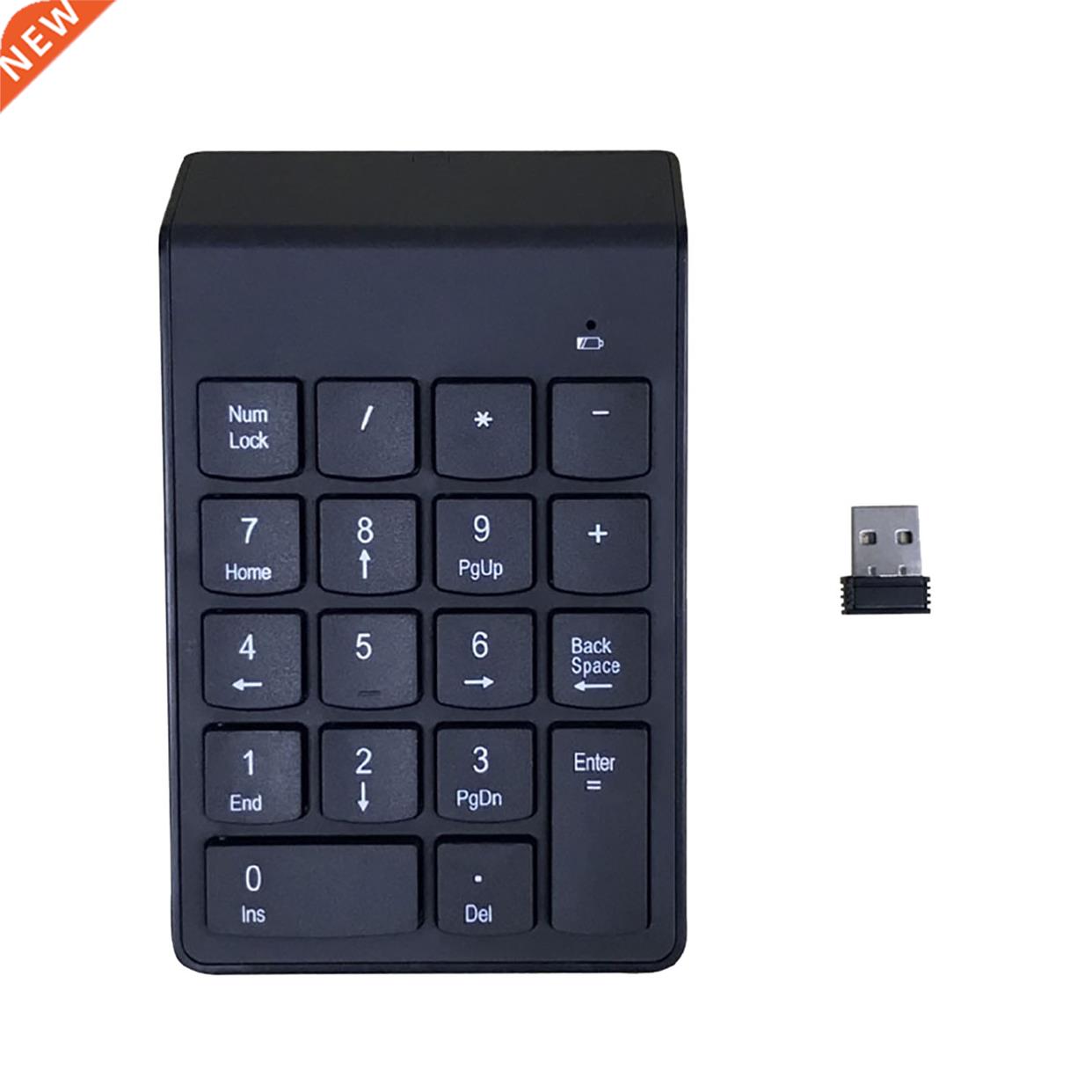 Wireless Keyboard Number Keypad Portable 18Key 2.4G Vintage