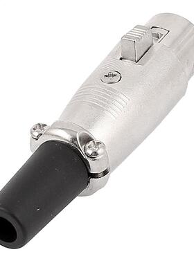 Female 3 Termnals XLR Mc Mcrophone Audo Cable Plug Conne