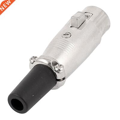 Female 3 Termnals XLR Mc Mcrophone Audo Cable Plug Conne