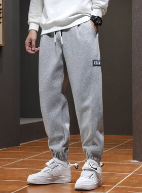 Spring Autumn Black Grey Men Joggers Loose Sweatpants Hip Ho