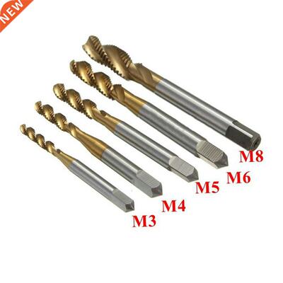 5pcs M M4 M5 M6 M8 HSS Machine Spiral Point Straight Fluted