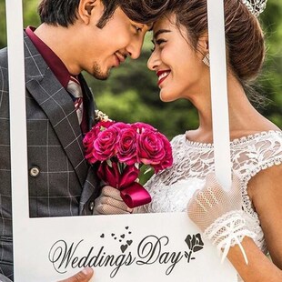 1pc Wedding Favors DIY Anniversary Photo Frame Props Photo B