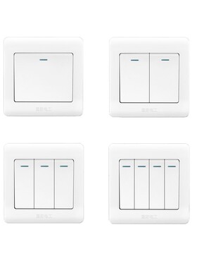 Classic 86 Type Wall Light Switch, 1 2  4 Gang 1 2  Way 1