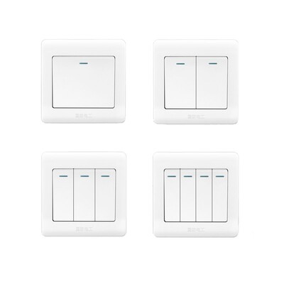 Classic 86 Type Wall Light Switch, 1 2  4 Gang 1 2  Way 1