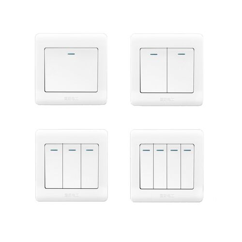 Classic 86 Type Wall Light Switch, 1 2  4 Gang 1 2  Way 1