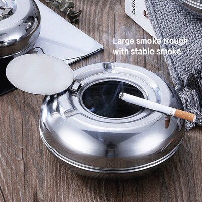 Ashtray Stainless Steel Simple Modern Outdoor Cigarettes Tra