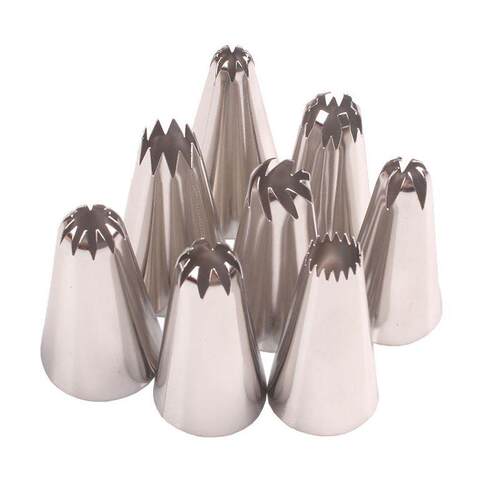 8PCs Cream Nozzle Cake Decor Piping Tips Cake Nozzle Kitchen