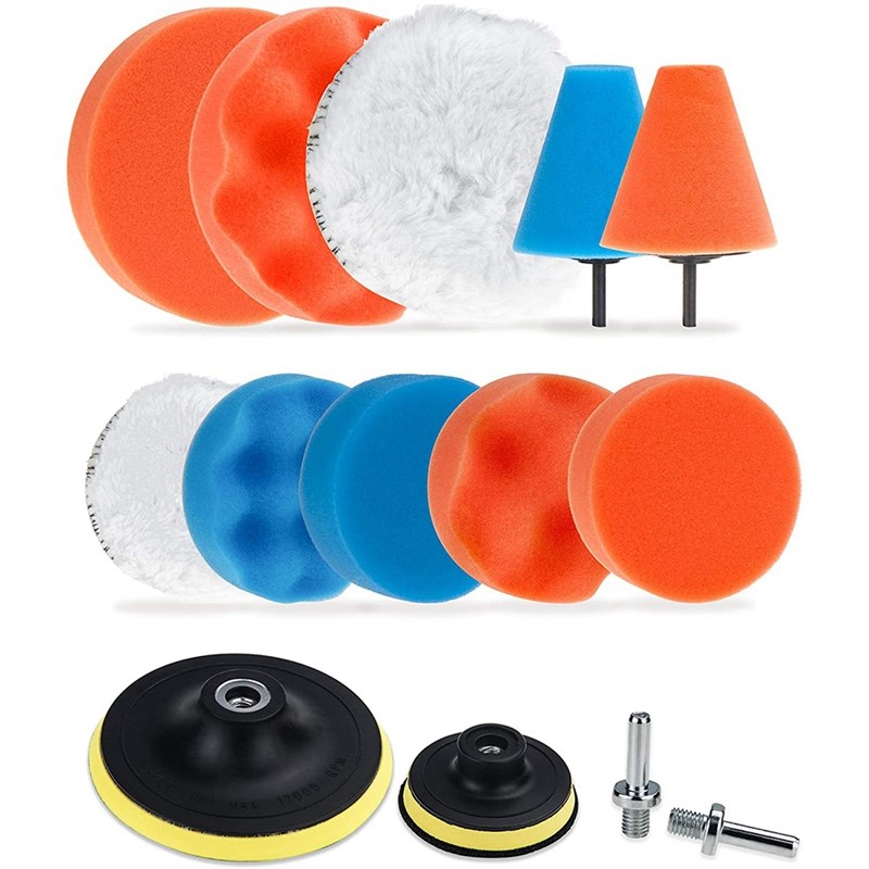 Car Polishing Pad, 14Pcs 3 Inch / 5 Inch Car Foam Waxing Buf