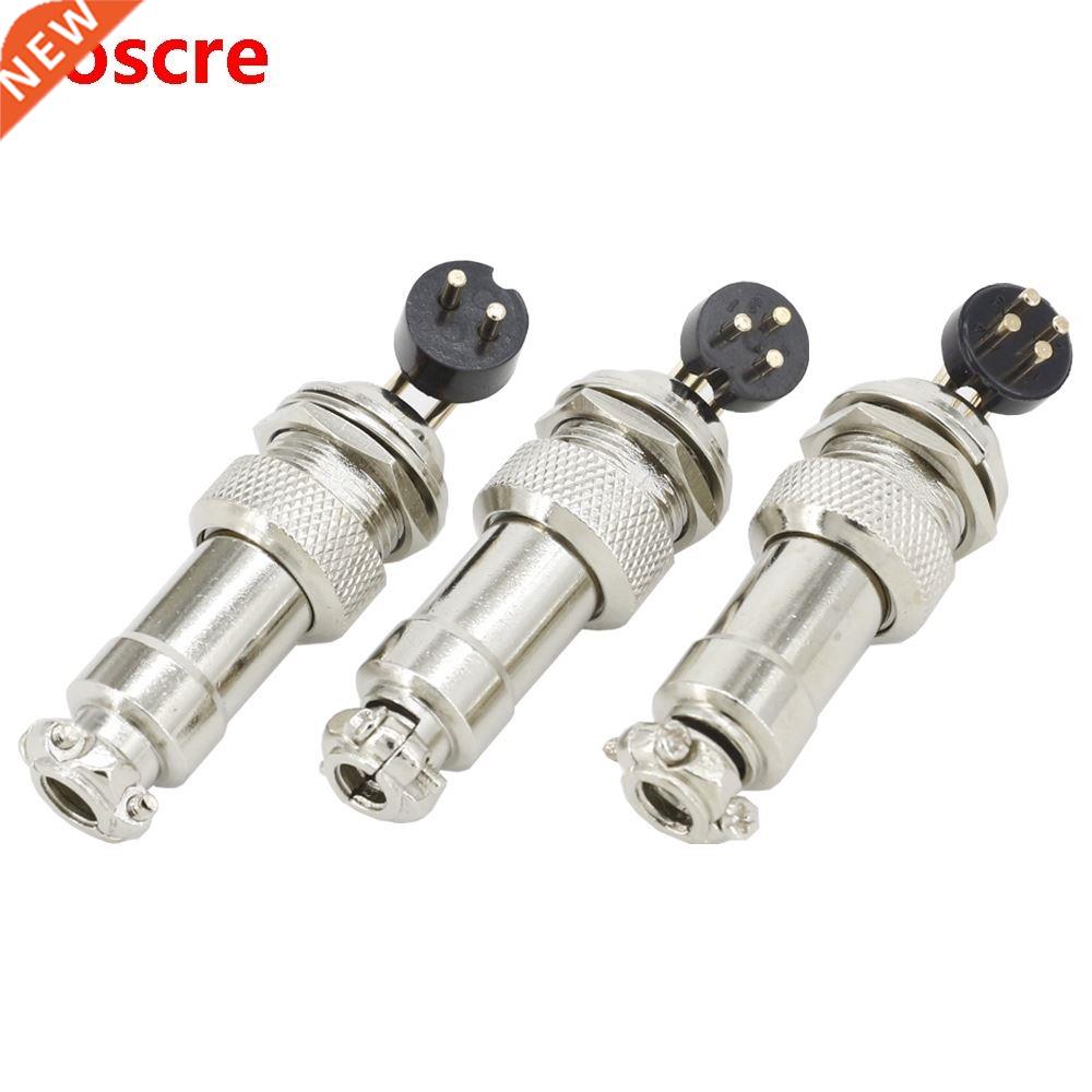 5 Sets GX12-2~6P avaton plug 90 degree curved needle conne