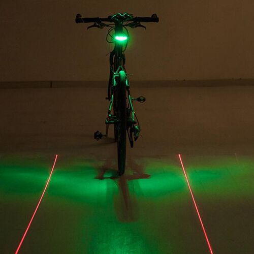 Bicycle Cycling Lights Taillights LED Laser Safety Warning W