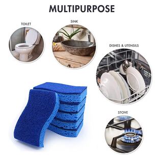 12 Pack Non-Scratch Cellulose Scrub Sponge Kapok Cotton Dish