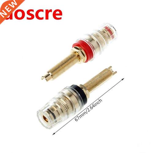 4 Pcs Brass Crystal Binding Post Terminals Connector For Spe