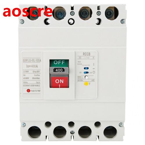 3P+N Molded Case 400A Residual Current Circuit Breaker RCCB