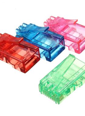 50Pcs Color Random RJ45 8P8C Modular Cable Head Plug Etherne