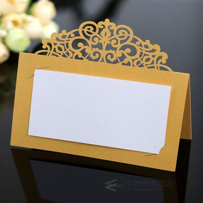 50pcs Hollow Laser Cut Table Name Place Card Seating Decora