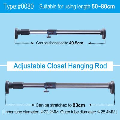 25.4mm Extendable Tension Rod Pole Shower Window Curtain Rod