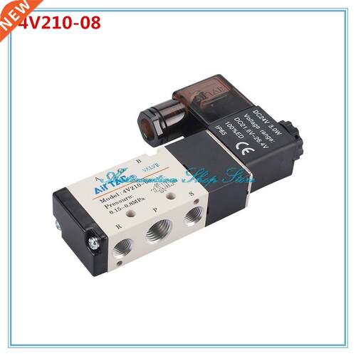 *5Way 2 Position Airtac Electric Solenoid Valve 4V210-08 1/4