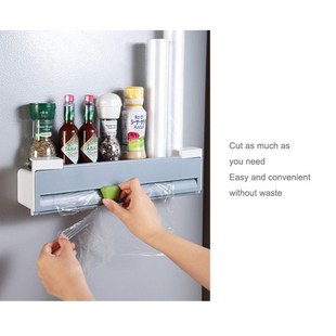 Punch-free Fixing Food Wrap Dispenser Cutter Foil Cling