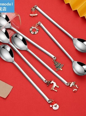1pc Colorful Stainless Steel Christmas Love Coffee Spoon Tea