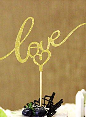 Love Heart irtay Cake Toppers Cupcake Wrappers Happy New Ye