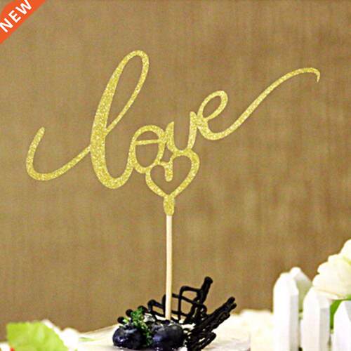 Love Heart irtay Cake Toppers Cupcake Wrappers Happy New Ye
