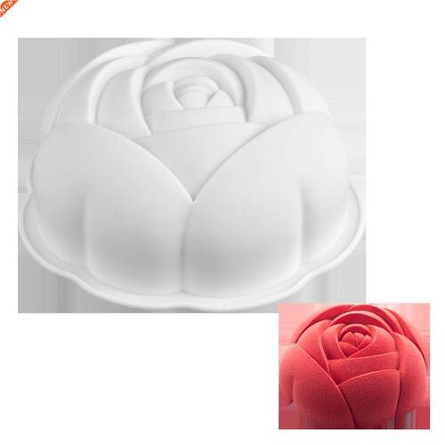 SILIKOLOVE 3D Rose Flower Silicone Baking Pan for Pastry Cak