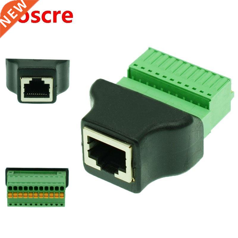 10pcs RJ50 to Spring Terminal Adaptor RJ50 Female to 11 Pin