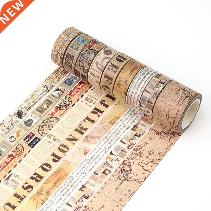 Vintage letter Stamp map Masking Washi Tape Retro Old paper