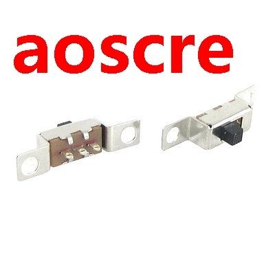 100 Pcs 6mm Height Knob  Pin 2 Position 1P2T SPDT Panel Sli