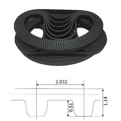 1Pcs 218MXL To 248MXL Black Rubber Close Loop Timing Belt Sy