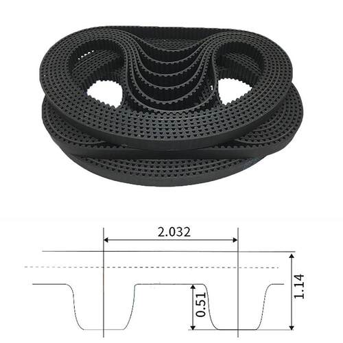 1Pcs 218MXL To 248MXL Black Rubber Close Loop Timing Belt Sy