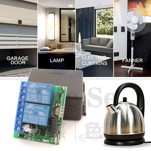 DC 12V 10A 2CH Remote Control Switch Wireless Receiver Rela