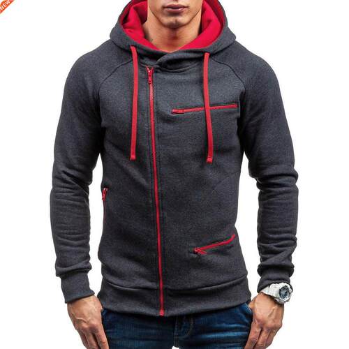 New Men's Fashion Hoodies Autumn Winter Casual Solid